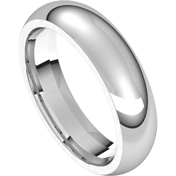5mm Round Band (White Gold)