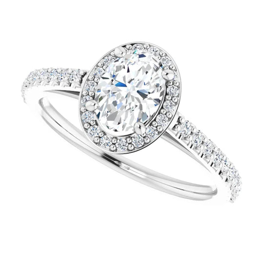 Oval Natural Halo Setting v.2