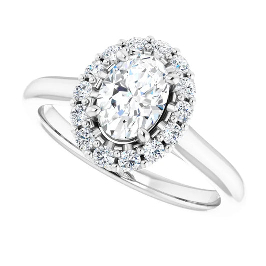 Oval Natural Halo Setting v.3
