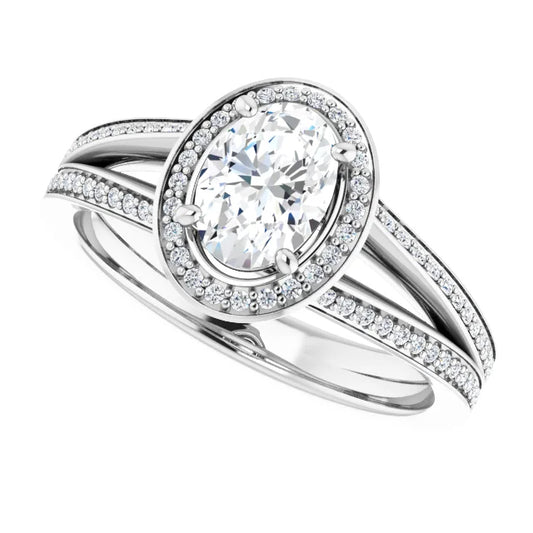 Oval Natural Halo Setting v.4