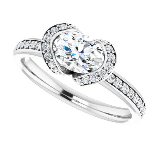 Oval Natural Halo Setting v.5