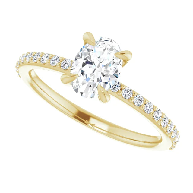 Oval Natural Pavé Setting v.3