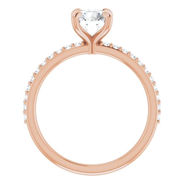 Round Natural Pavé Setting v.3