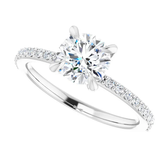 Round Natural Pavé Setting v.3