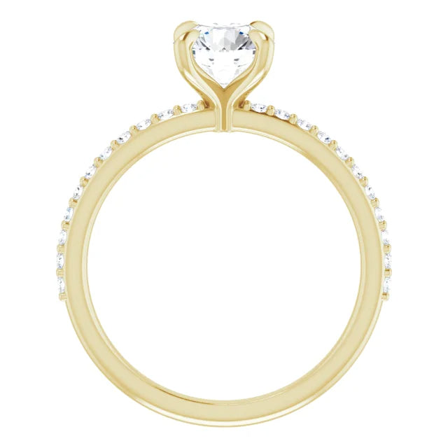 Round Natural Pavé Setting v.3