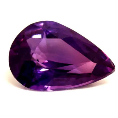 0.87ct pear-shaped faceted natural purple sapphire.