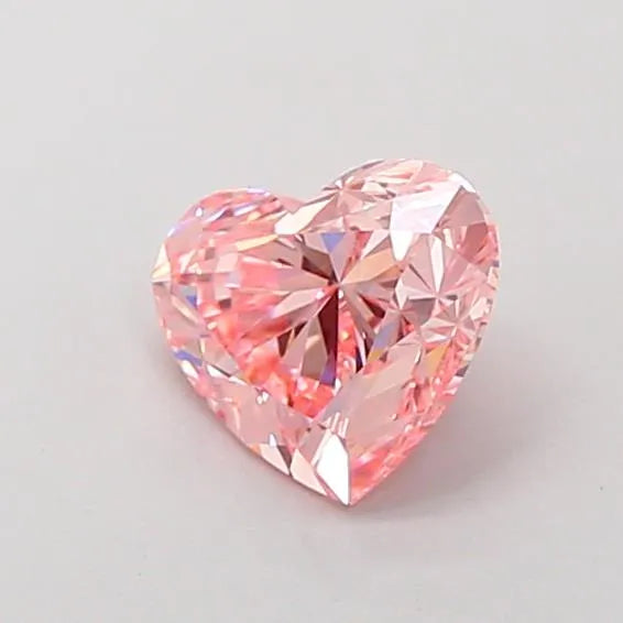 0.91ct Heart Lab Grown Diamond (Colour Fancy Vivid Pink, Clarity VS1, IGI Certified)