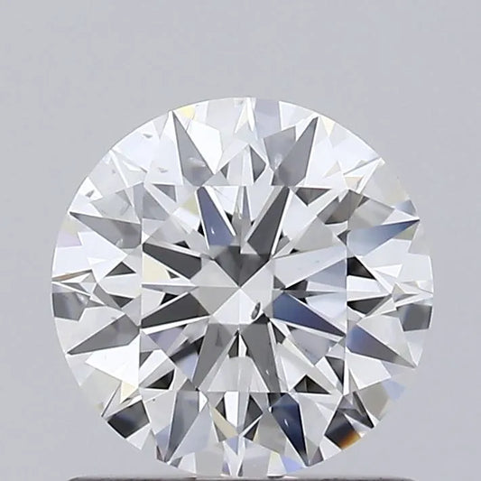 0.91ct round lab grown diamond with E color and SI1 clarity.