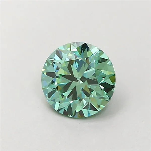 0.99ct Round Lab Grown Diamond (Colour Fancy Vivid Green, Clarity VS1, Cut VG, IGI Certified)