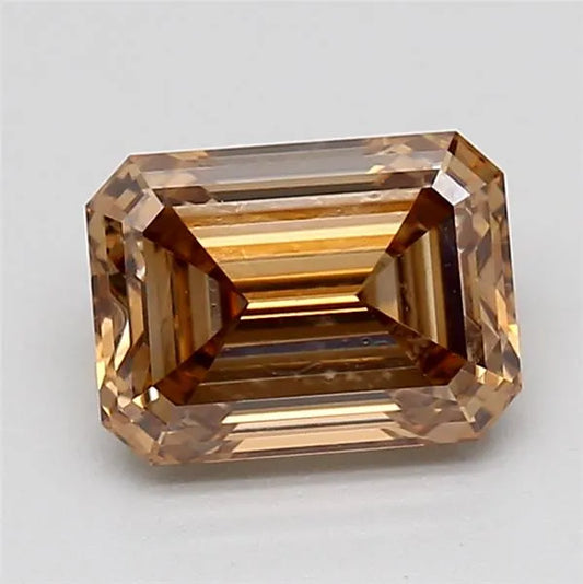 1.04ct Emerald Lab Grown Diamond (Colour Fancy Brown, Clarity VS1, IGI Certified)