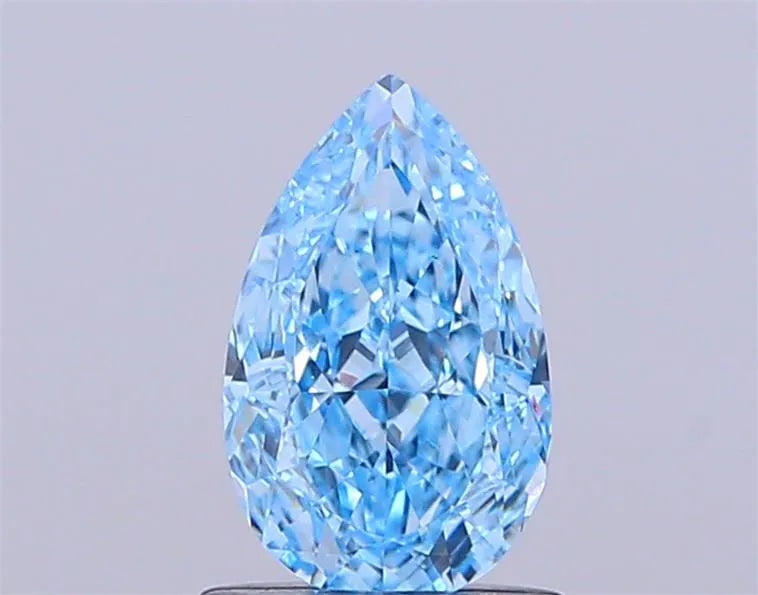 1.04ct Pear Lab Grown Diamond (Colour Fancy Vivid Blue, Clarity VS1, IGI Certified)