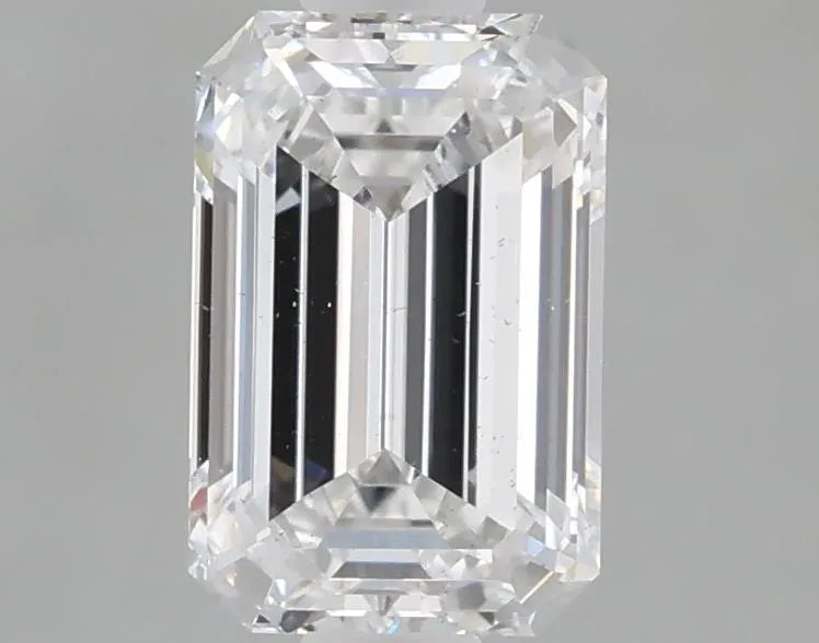 1.10 carat emerald cut lab grown diamond, color D, clarity SI1.