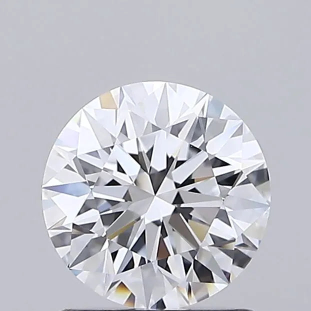 1.10ct round lab grown diamond with D color and VVS2 clarity.