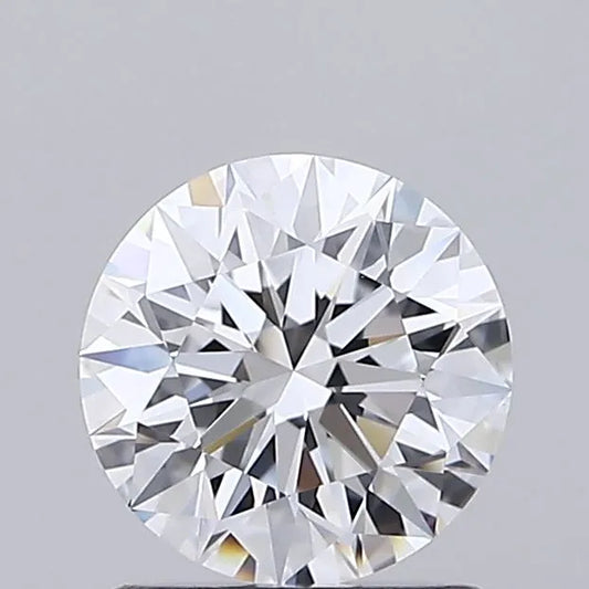 1.10ct round lab grown diamond with D color and VVS2 clarity.