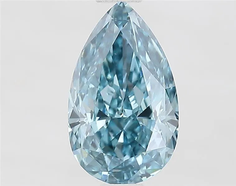 1.12ct Pear Lab Grown Diamond (Colour Fancy Vivid Blue, Clarity VS1, IGI Certified)