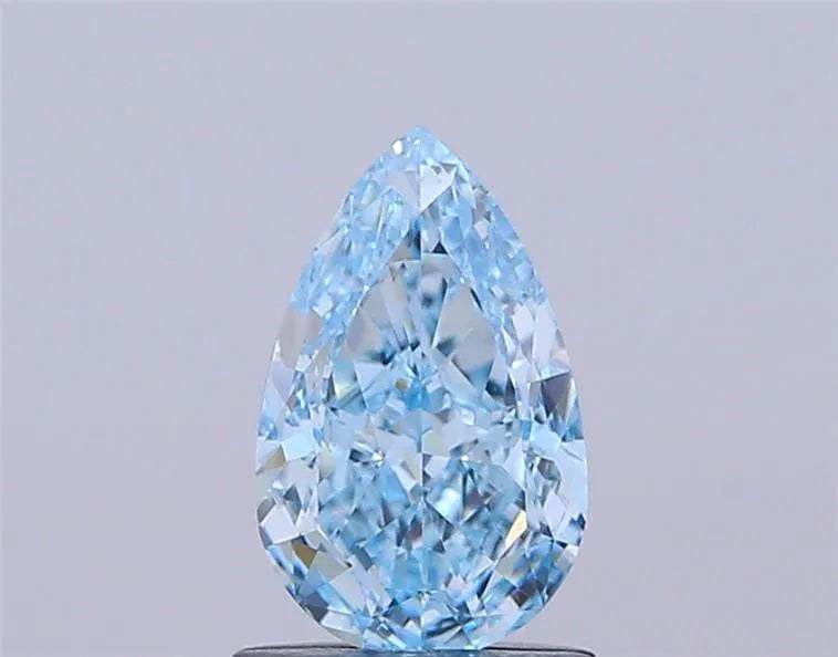 1.13ct Pear Lab Grown Diamond (Colour Fancy Vivid Blue, Clarity VVS2, IGI Certified)