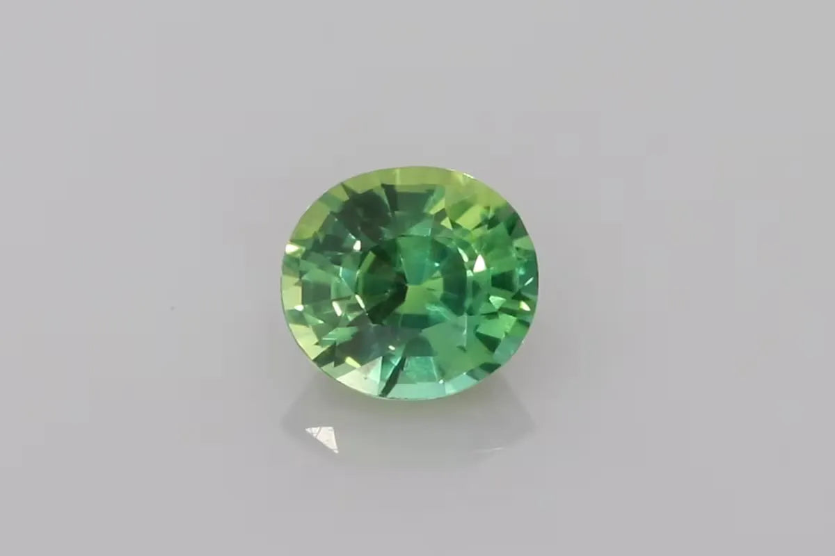 1.20ct Oval Natural Sapphire (Colour Green, Clarity Eye Clean, Cut Faceted)