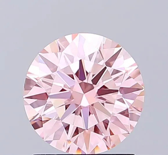 1.38ct Round Lab Grown Diamond (Colour Fancy Intense Pink, Clarity VVS1, Cut ID, IGI Certified)