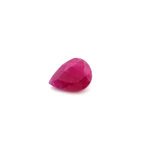 1.39ct Pear Natural Ruby (Colour Red, Clarity Moderately Included, Cut Faceted)