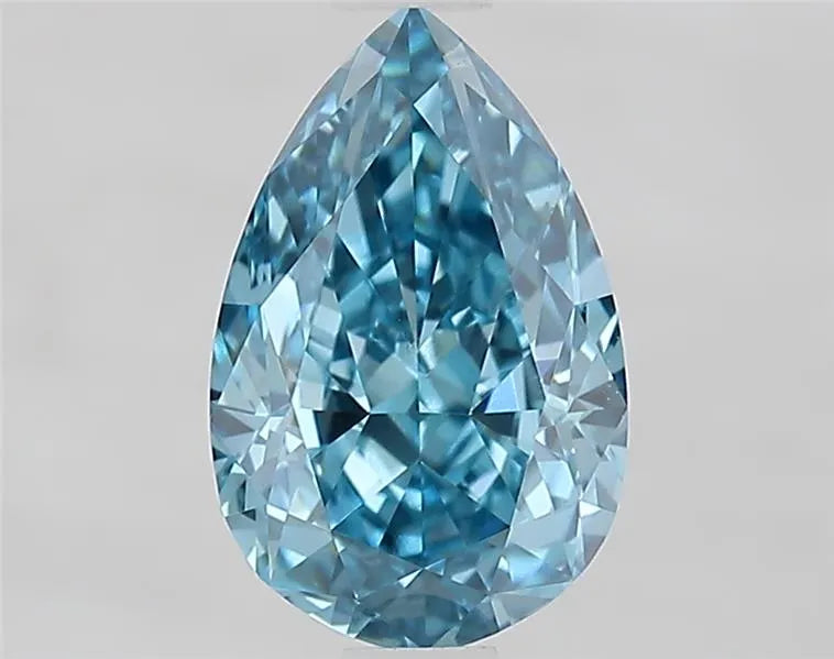 1.47ct Pear Lab Grown Diamond (Colour Fancy Vivid Blue, Clarity VS1, IGI Certified)