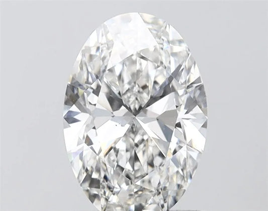 1.50ct oval lab grown diamond with E color and VS1 clarity.