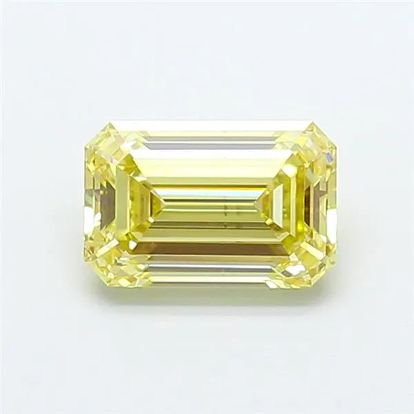 1.51ct Emerald Lab Grown Diamond (Colour Fancy Intense Yellow, Clarity VS2, IGI Certified)