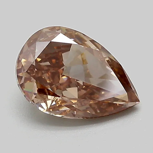 1.51ct Pear Lab Grown Diamond (Colour Fancy Light Brown, Clarity VVS2, IGI Certified)