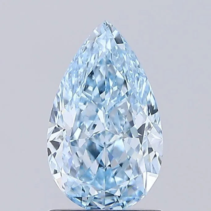 1.52ct Pear Lab Grown Diamond (Colour Fancy Vivid Blue, Clarity VVS2, IGI Certified)