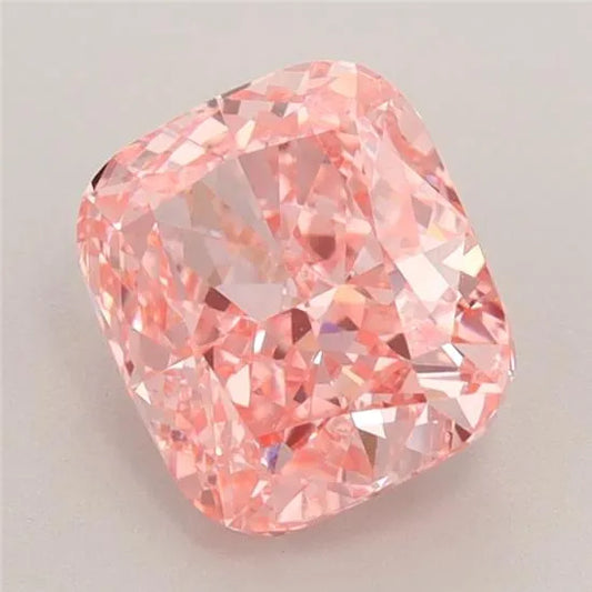 1.53ct Cushion brilliant Lab Grown Diamond (Colour Fancy Vivid Pink, Clarity VS1, IGI Certified)