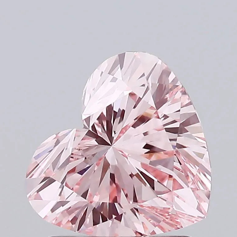 1.60ct Heart Lab Grown Diamond (Colour Fancy Vivid Pink, Clarity VVS2, IGI Certified)