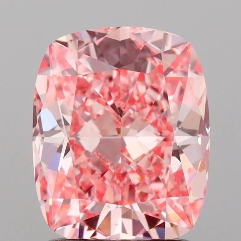 1.70ct Cushion modified Lab Grown Diamond (Colour Fancy Vivid Pink, Clarity VS1, IGI Certified)