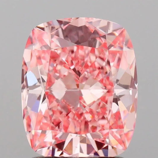 1.70ct Cushion modified Lab Grown Diamond (Colour Fancy Vivid Pink, Clarity VS1, IGI Certified)