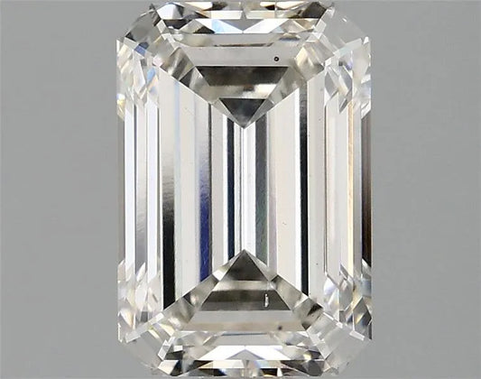 1.75 carat emerald cut lab grown diamond, color G, clarity VS2.