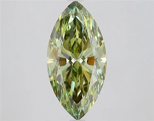 2.52ct Marquise Lab Grown Diamond (Colour Fancy Vivid Green, Clarity VS1, IGI Certified)