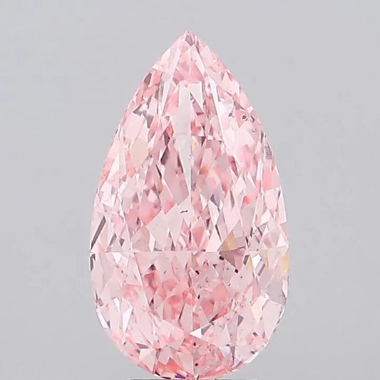 5.05ct Pear Lab Grown Diamond (Colour Fancy Vivid Pink, Clarity SI1, IGI Certified)