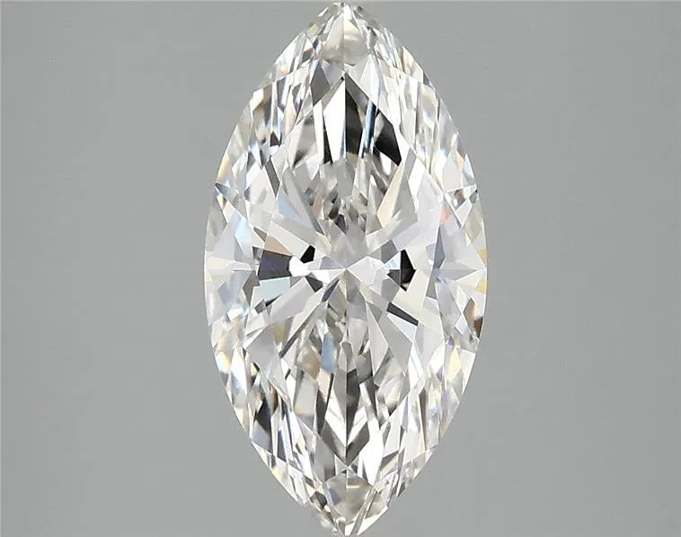A 2.05ct marquise lab grown diamond with F color and VVS2 clarity.