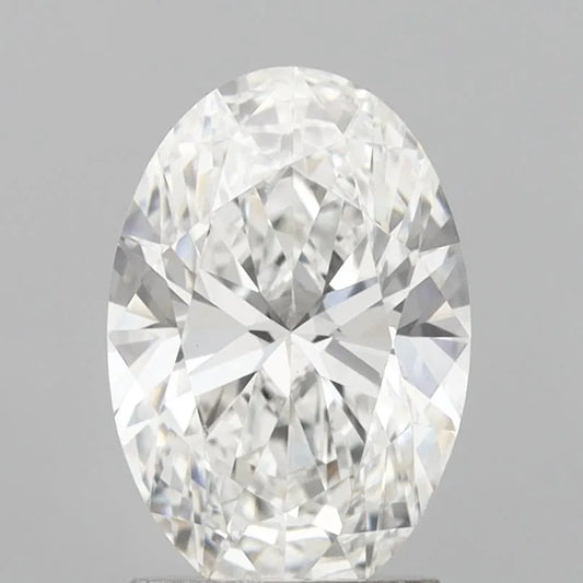 A 2.06 carat oval lab grown diamond with excellent polish and symmetry.