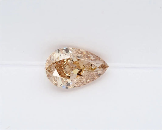 2.08ct Pear Lab Grown Diamond (Colour Fancy Yellowish Brown, Clarity VVS2, IGI Certified)