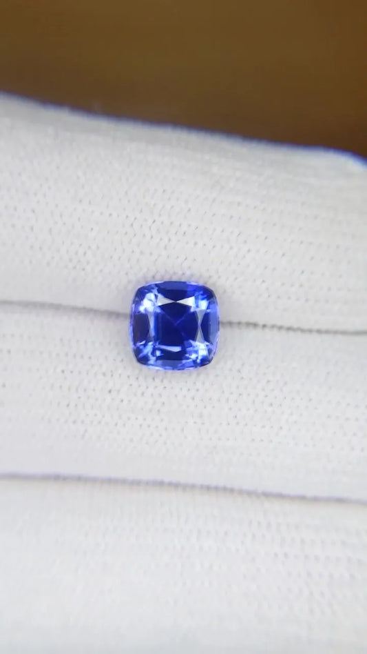 2.47ct Cushion Natural Sapphire (Colour Blue, Clarity Eye Clean, Cut Faceted)