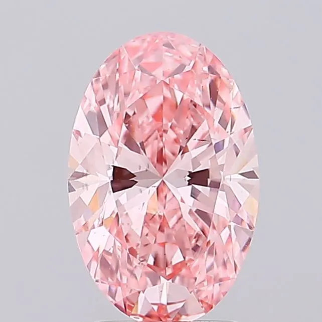 2.50ct Oval Lab Grown Diamond (Colour Fancy Vivid Pink, Clarity VS2, IGI Certified)