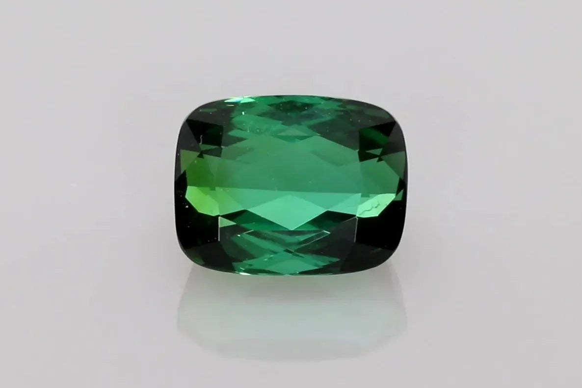 2.91ct Cushion Natural Tourmaline (Colour Green, Clarity Eye Clean, Cut Faceted)