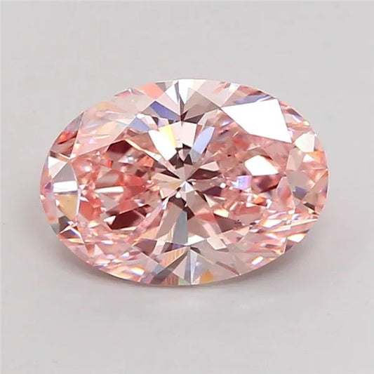 3.02ct Oval Lab Grown Diamond (Colour Fancy Intense Pink, Clarity VS2, IGI Certified)