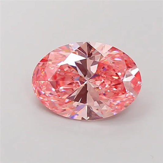 3.34ct Oval Lab Grown Diamond (Colour Fancy Vivid Pink, Clarity VS1, IGI Certified)