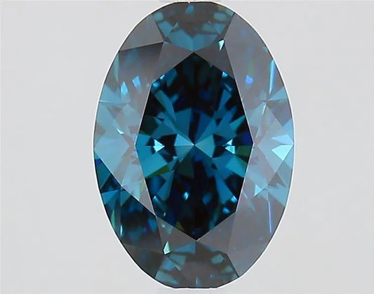 1.50ct Oval Lab Grown Diamond (Colour Fancy Deep Blue, Clarity VS1, IGI Certified)