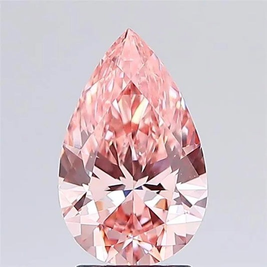 2.04ct Pear Lab Grown Diamond (Colour Fancy Vivid Pink, Clarity VS1, IGI Certified)