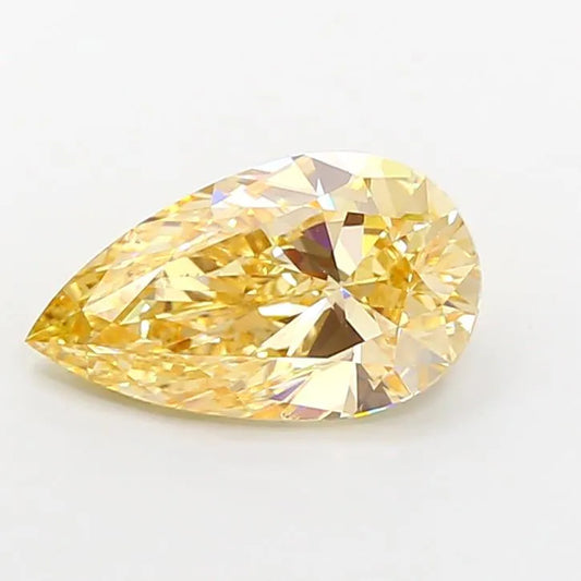 3.00ct Pear Lab Grown Diamond (Colour Fancy Yellow, Clarity SI1, IGI Certified)