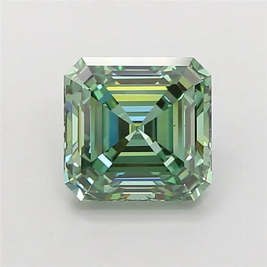 3.02ct Asscher Lab Grown Diamond (Colour Fancy Vivid Green, Clarity VS1, IGI Certified)