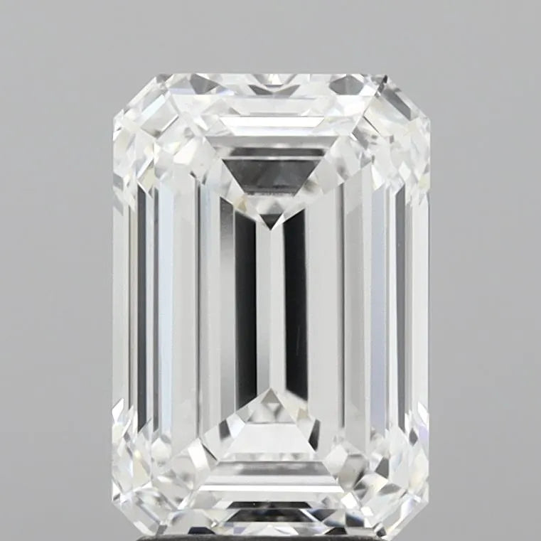 3.04ct emerald cut lab grown diamond, color D, clarity VS1.