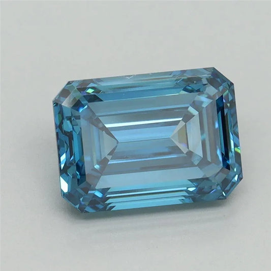 3.04ct Emerald Lab Grown Diamond (Colour Fancy Vivid Blue, Clarity VS1, IGI Certified)