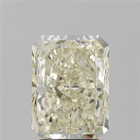A 3.25 carat radiant cut diamond with L color and VS2 clarity.